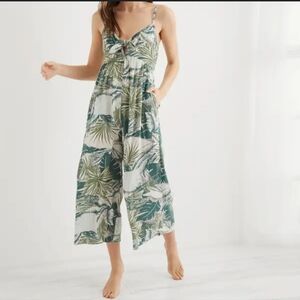 Aerie Tie Front Midi Jumpsuit